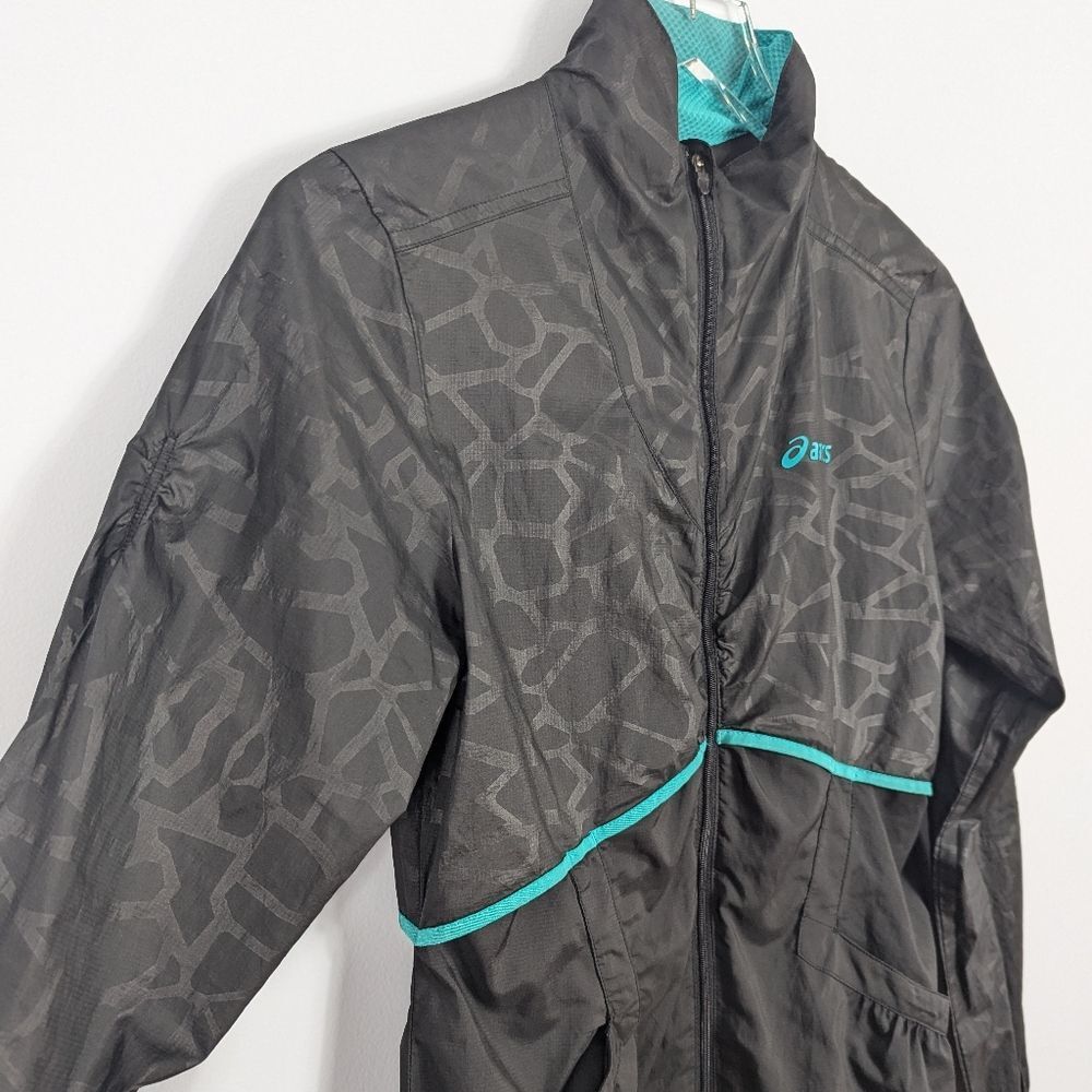 Asics Windbreaker Running Pullover Jacket Black A… - image 4